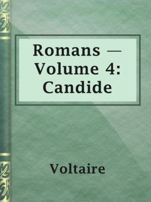 cover image of Romans — Volume 4: Candide